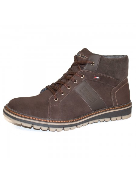 Ботинки кожаные зимние Multi-Shoes KS-1, Коричневый, 41-45р.
