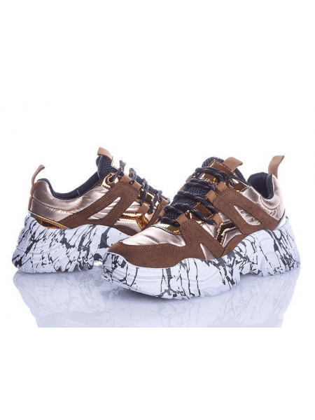 Стильные женские кроссовки Violeta коричневые, 36-41р.