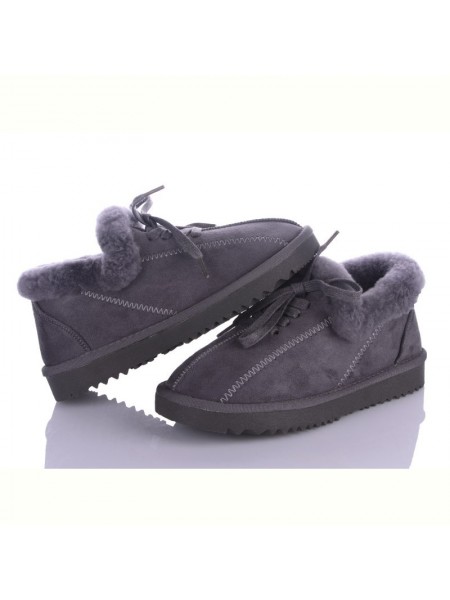 Угги короткие женские Violeta зимние серые